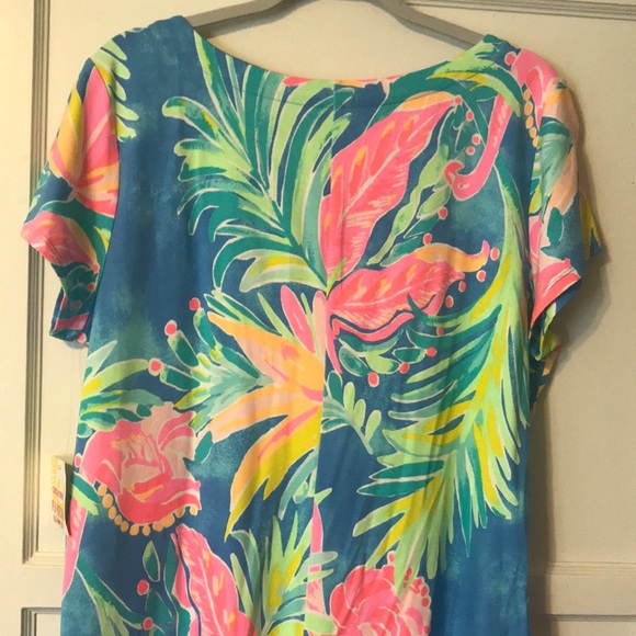 SOLD-Lilly Pulitzer flamingo 🦩 bennet blue dress - Picture 7 of 10